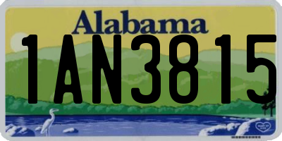 AL license plate 1AN3815