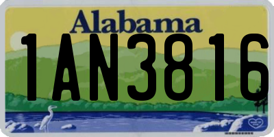 AL license plate 1AN3816