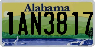 AL license plate 1AN3817