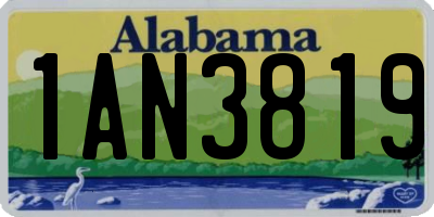 AL license plate 1AN3819