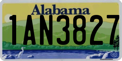 AL license plate 1AN3827