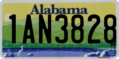 AL license plate 1AN3828