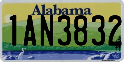 AL license plate 1AN3832