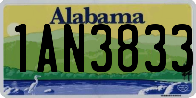 AL license plate 1AN3833