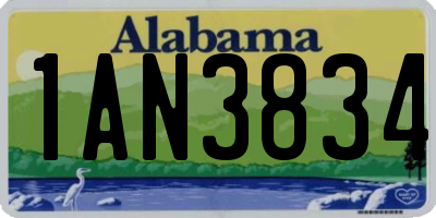 AL license plate 1AN3834