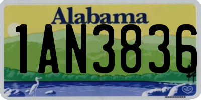 AL license plate 1AN3836
