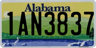 AL license plate 1AN3837