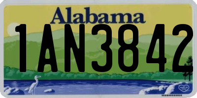 AL license plate 1AN3842