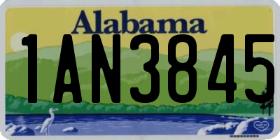 AL license plate 1AN3845