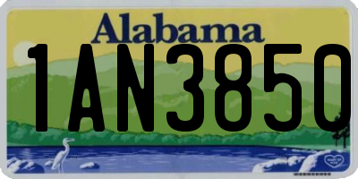 AL license plate 1AN3850