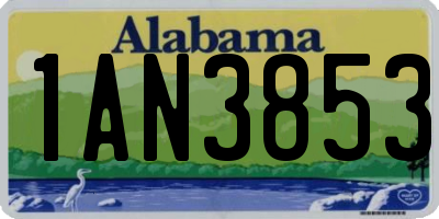 AL license plate 1AN3853