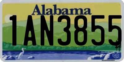 AL license plate 1AN3855