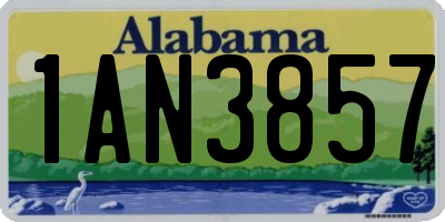 AL license plate 1AN3857