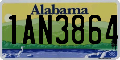 AL license plate 1AN3864
