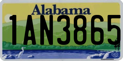 AL license plate 1AN3865
