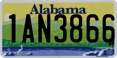 AL license plate 1AN3866