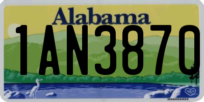 AL license plate 1AN3870