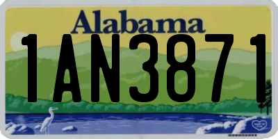 AL license plate 1AN3871
