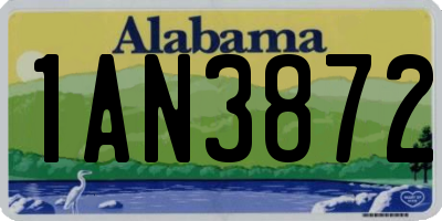 AL license plate 1AN3872