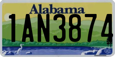 AL license plate 1AN3874