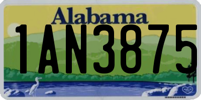 AL license plate 1AN3875