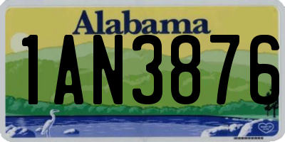 AL license plate 1AN3876
