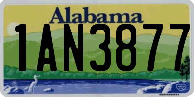 AL license plate 1AN3877