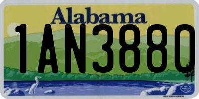 AL license plate 1AN3880