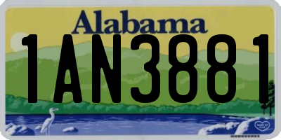AL license plate 1AN3881