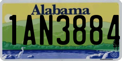 AL license plate 1AN3884