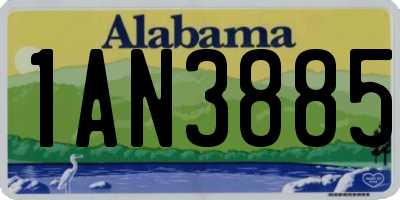 AL license plate 1AN3885