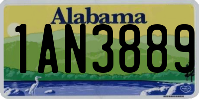 AL license plate 1AN3889