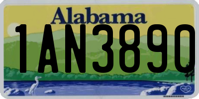 AL license plate 1AN3890