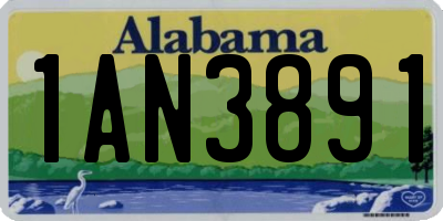 AL license plate 1AN3891