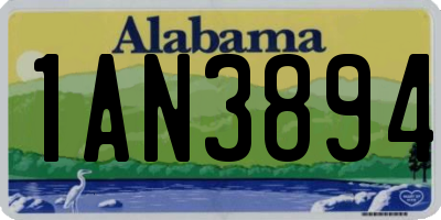 AL license plate 1AN3894