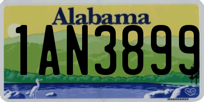 AL license plate 1AN3899