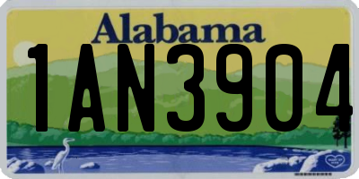 AL license plate 1AN3904