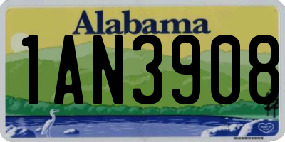 AL license plate 1AN3908