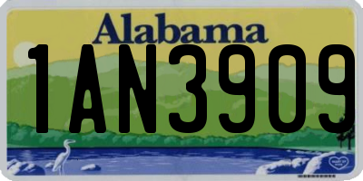 AL license plate 1AN3909