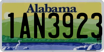 AL license plate 1AN3923