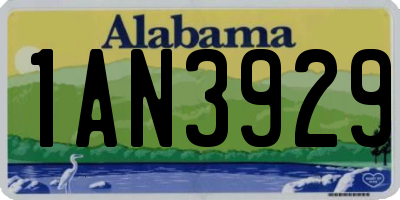 AL license plate 1AN3929