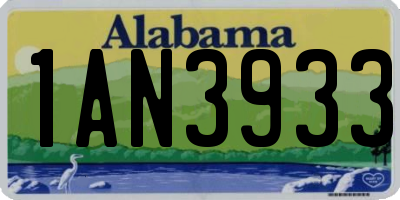 AL license plate 1AN3933