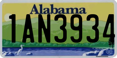 AL license plate 1AN3934