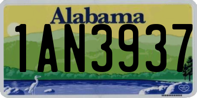 AL license plate 1AN3937