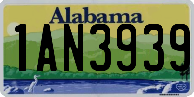 AL license plate 1AN3939