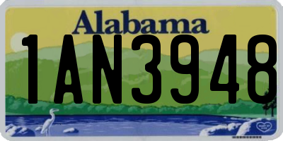AL license plate 1AN3948