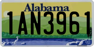 AL license plate 1AN3961