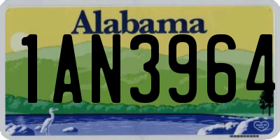 AL license plate 1AN3964