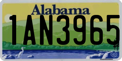 AL license plate 1AN3965