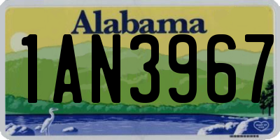 AL license plate 1AN3967